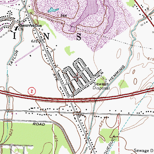 Topographic Map of Columbus Park, OH