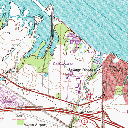 Topographic Map of Sawmill Creek Golf Course, OH