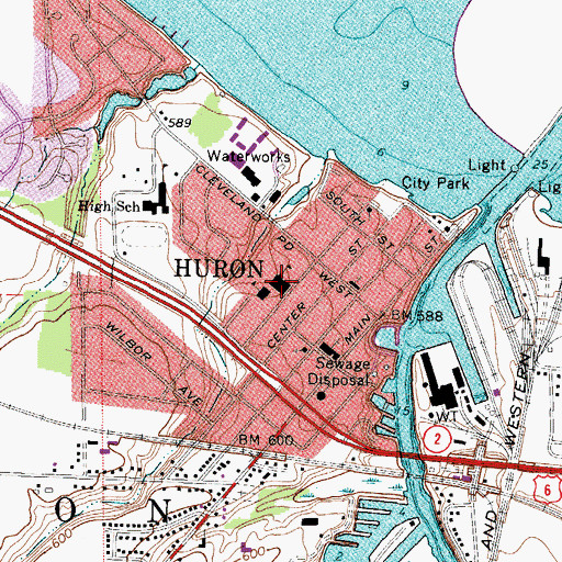 Topographic Map of McCormick Middle School, OH