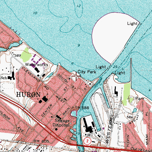 Topographic Map of Lake Park, OH