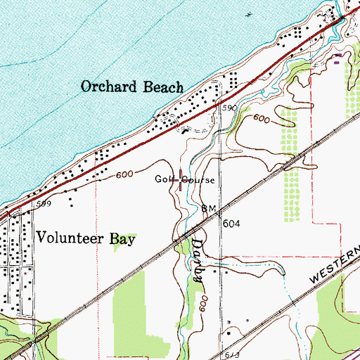 Topographic Map of Vermilion Golf Course, OH