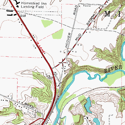 Topographic Map of North Milan, OH