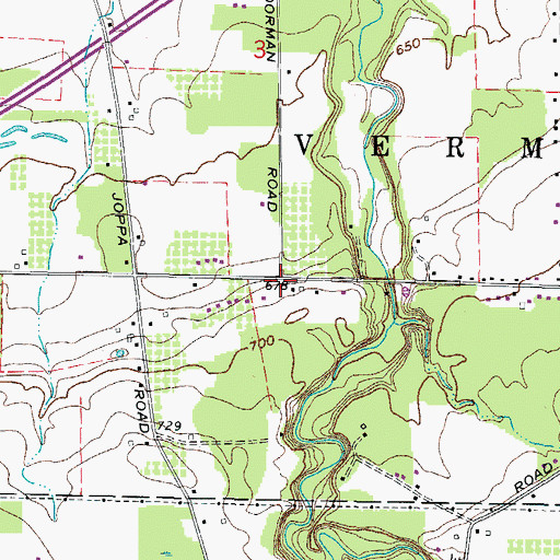 Topographic Map of Joppa, OH