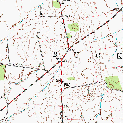 Topographic Map of Thornton (historical), OH