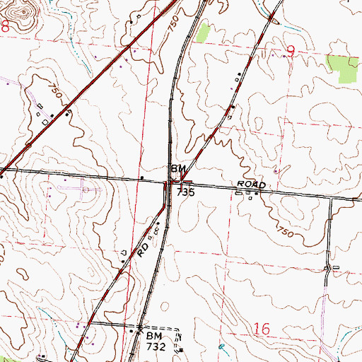 Topographic Map of Courtright (historical), OH