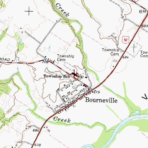 Topographic Map of Twin Elementary School, OH