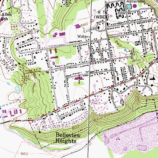 Topographic Map of Bishop Flaget Middle School, OH