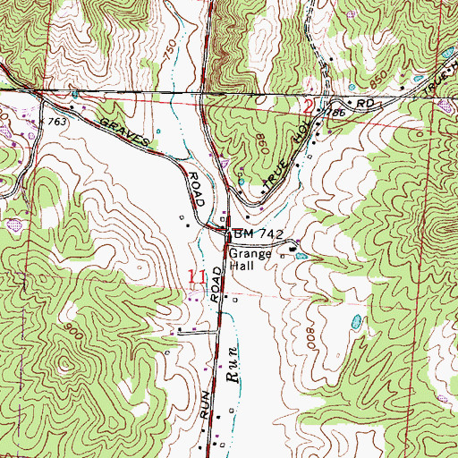 Topographic Map of Jarvis, OH
