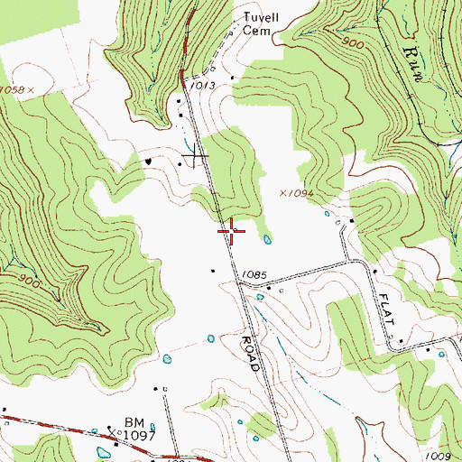 Topographic Map of Red School (historical), OH