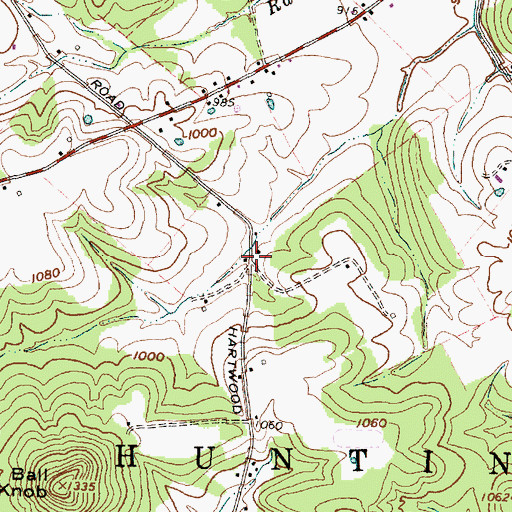 Topographic Map of Hartwood School (historical), OH