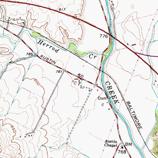 Topographic Map of Fountain School (historical), OH