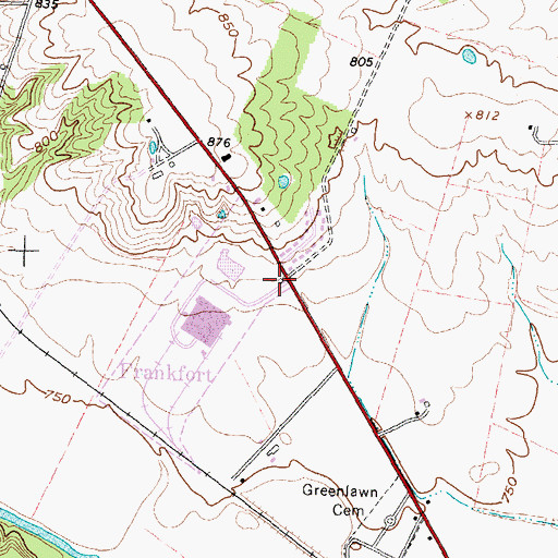 Topographic Map of Sanford School (historical), OH