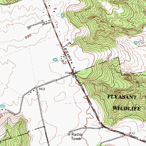 Topographic Map of View (historical), OH
