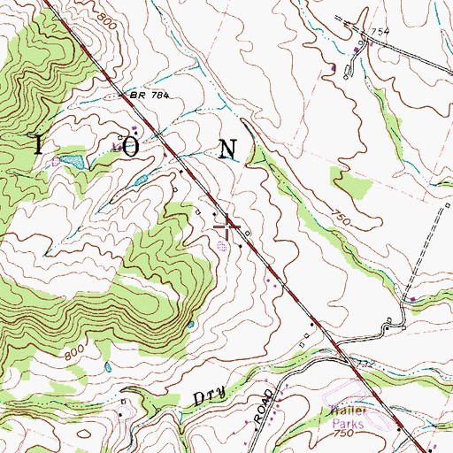 Topographic Map of Mona School (historical), OH