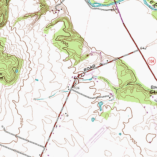 Topographic Map of Rouse School (historical), OH