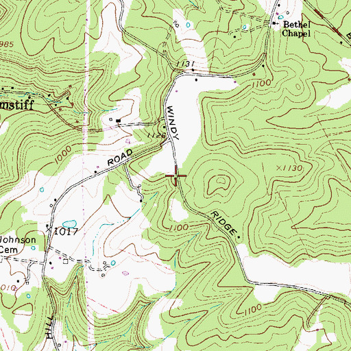 Topographic Map of Rube School (historical), OH