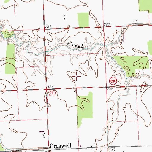 Topographic Map of Country Acres Golf Course, OH