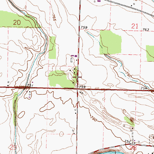 Topographic Map of Crawfish College (historical), OH