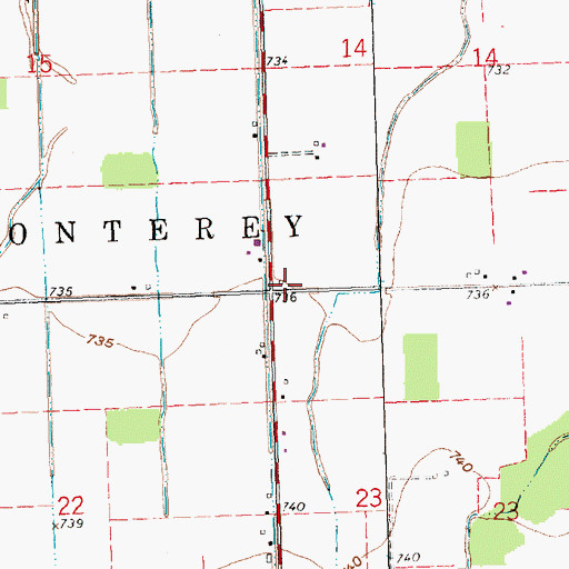 Topographic Map of Brox School (historical), OH