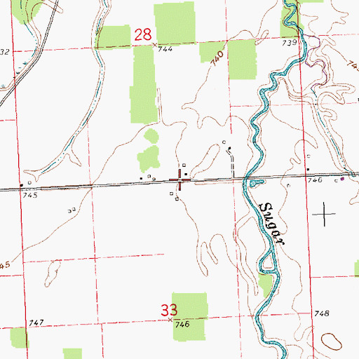 Topographic Map of Seitz, OH