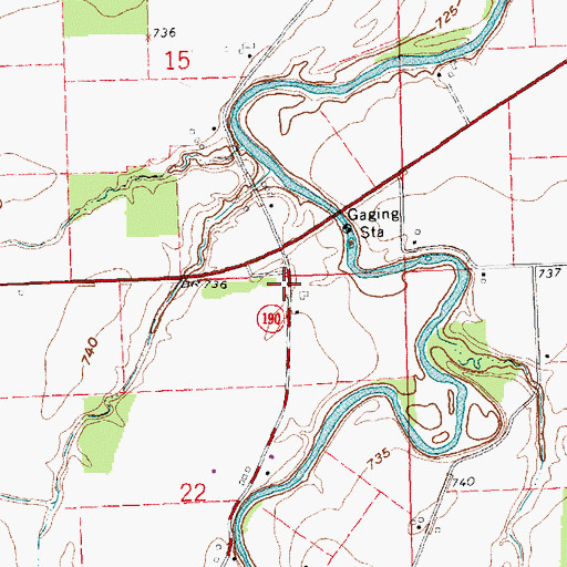Topographic Map of Gerker School (historical), OH