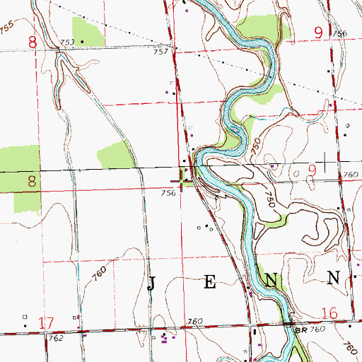 Topographic Map of Wallehorst School (historical), OH