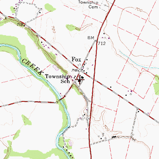 Topographic Map of Jackson Elementary School, OH