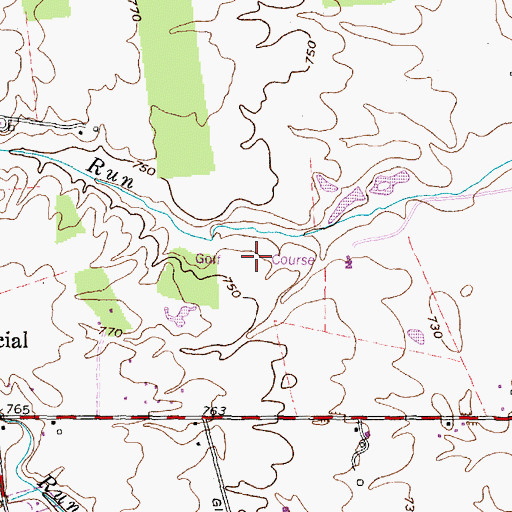 Topographic Map of Fox Fire Golf Course, OH