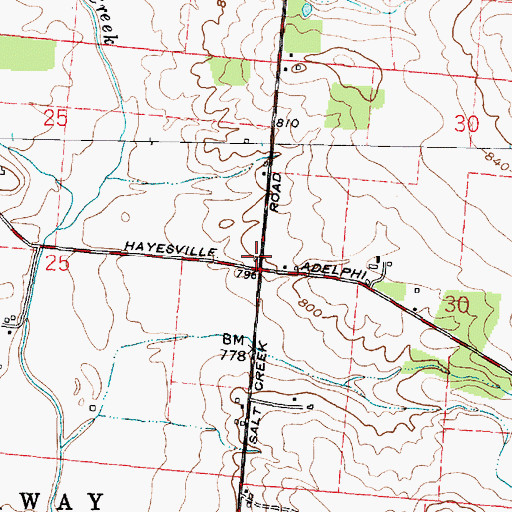 Topographic Map of Oakgrove School (historical), OH