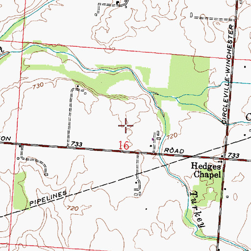 Topographic Map of Upper Lansdowne Golf Course, OH