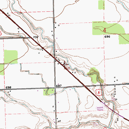 Topographic Map of Union Chapel Cemetery, OH