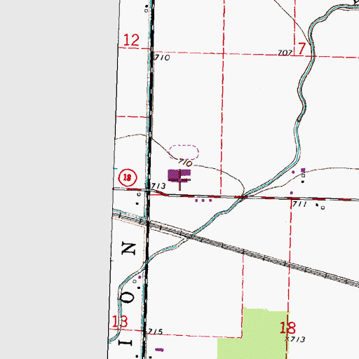 Topographic Map of Patrick Henry High School, OH