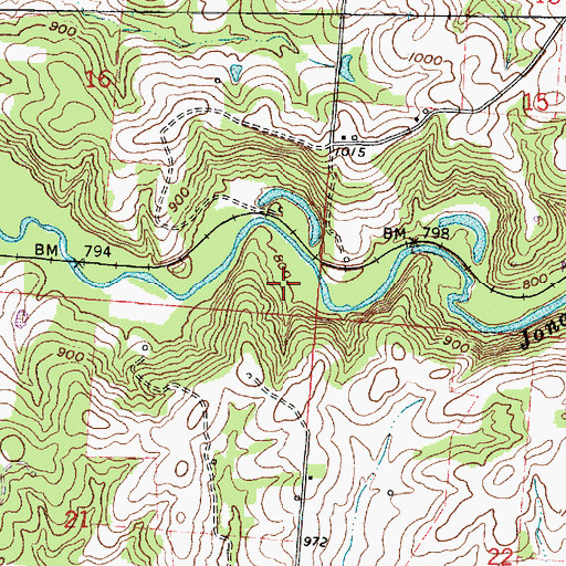 Topographic Map of Perrydale School (historical), OH