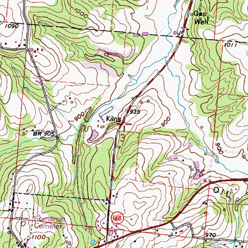 Topographic Map of Welty School (historical), OH