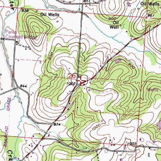 Topographic Map of Bosserman School (historical), OH