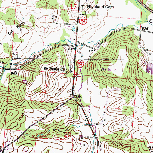 Topographic Map of Smith School (historical), OH