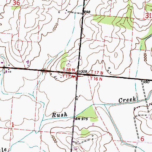 Topographic Map of Crossroads School (historical), OH