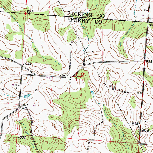 Topographic Map of Baraca Church (historical), OH