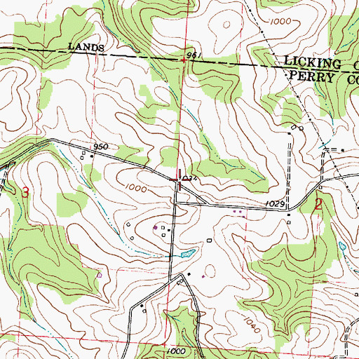 Topographic Map of Greenwood Church (historical), OH