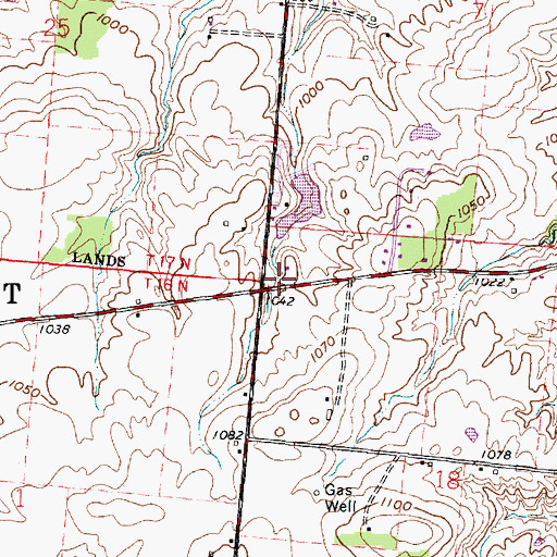 Topographic Map of County Line School (historical), OH