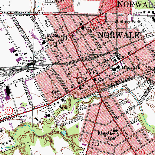 Topographic Map of Firelands Museum, OH