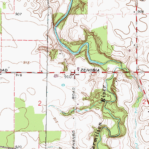 Topographic Map of Rowland School (historical), OH