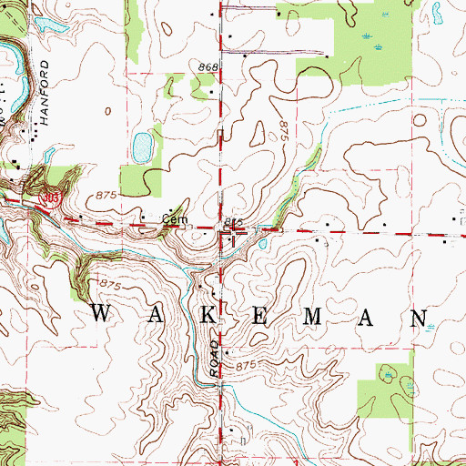 Topographic Map of Todd School (historical), OH