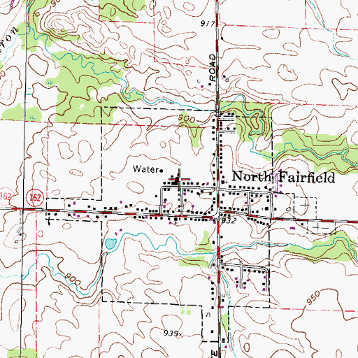 Topographic Map of South Central Middle School, OH