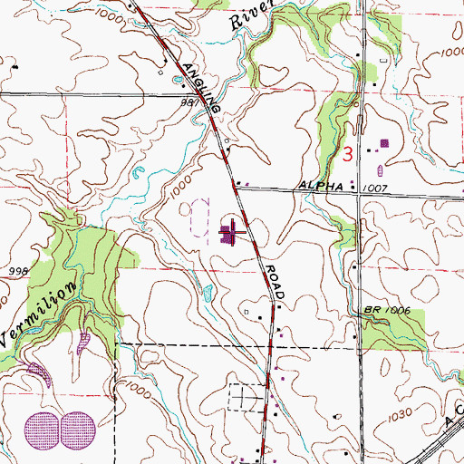 Topographic Map of South Central High School, OH
