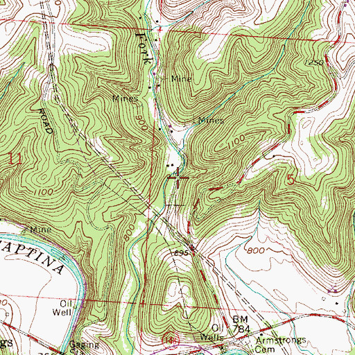 Topographic Map of Dorsey (historical), OH