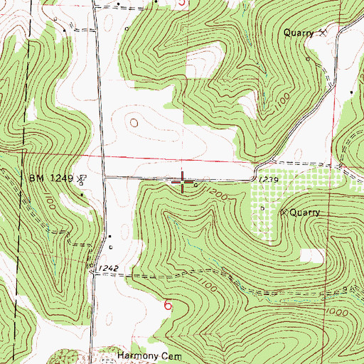 Topographic Map of Lookout School (historical), OH