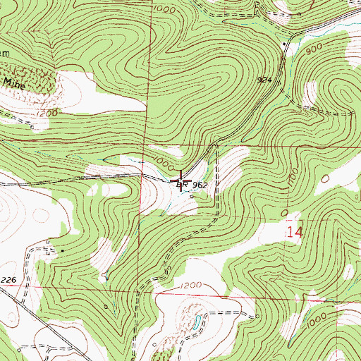 Topographic Map of Pleasant Valley School (historical), OH