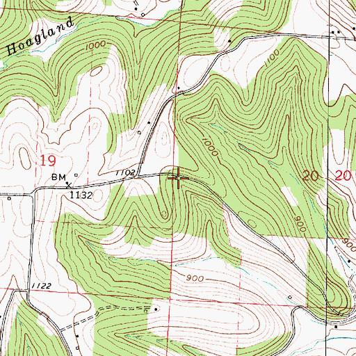 Topographic Map of Rock Ridge School (historical), OH