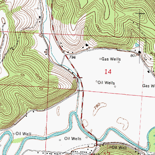 Topographic Map of Green Valley School (historical), OH